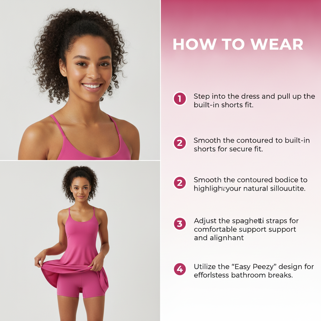 Sculptelle™ Tummy-Control Active Dress With Built-In Shorts