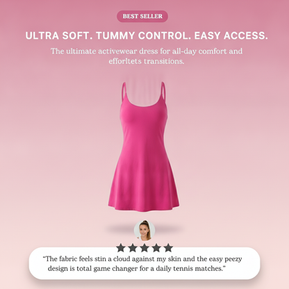 Sculptelle™ Tummy-Control Active Dress With Built-In Shorts